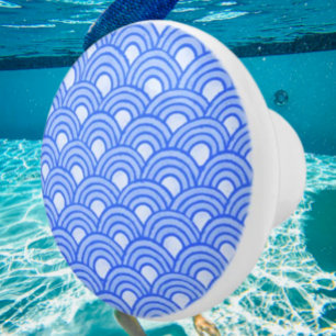 Cerulean Scales Ceramic Knob