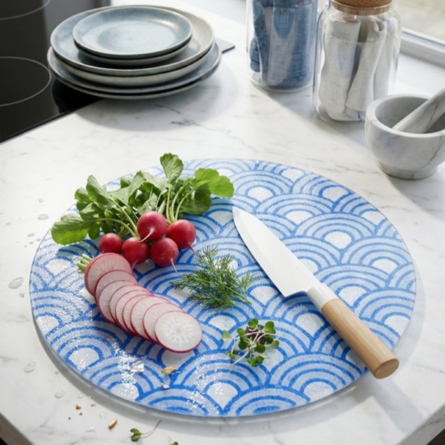 Cerulean Scales Decorative Glass Cutting Board (Creator Uploaded)