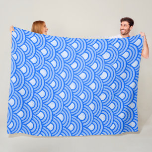Cerulean Scales Fleece Blanket