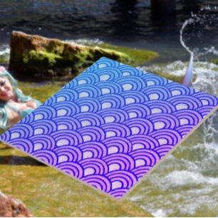 Cerulean Scales Gradient Ceramic Tile