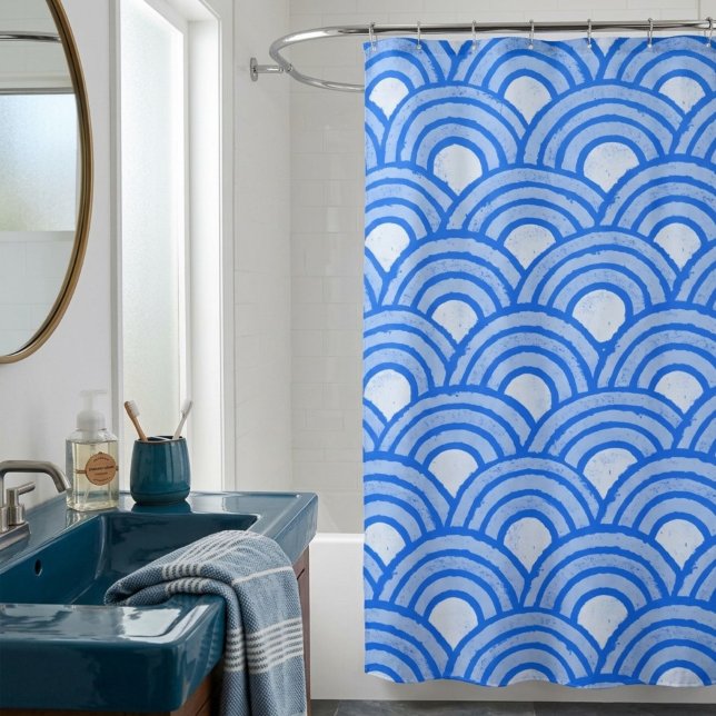 Cerulean Scales Shower Curtain (Creator Uploaded)