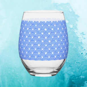 Cerulean Scales Stemless Wine Glass