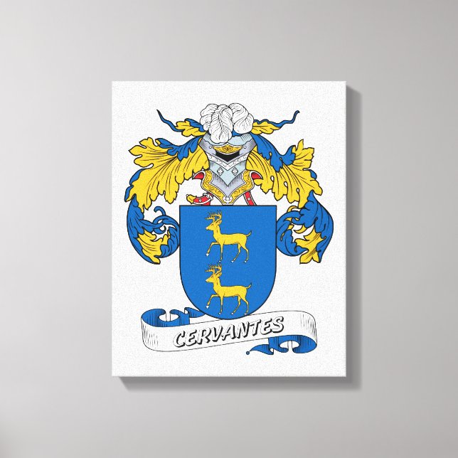 Cervantes Family Crest Canvas Print (Front)