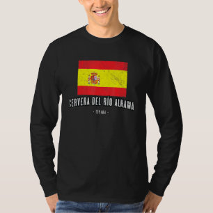 Cervera Del Ro Alhama Spain Es Flag City Bandera R T-Shirt