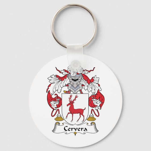 Cervera Family Crest Key Ring (Front)