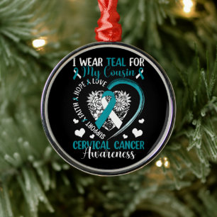 Cervical Cancer Awareness Metal Tree Decoration