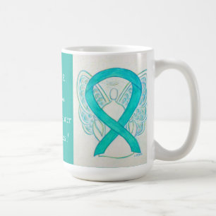 Cervical Cancer Awareness Ribbon Angel Custom Mug