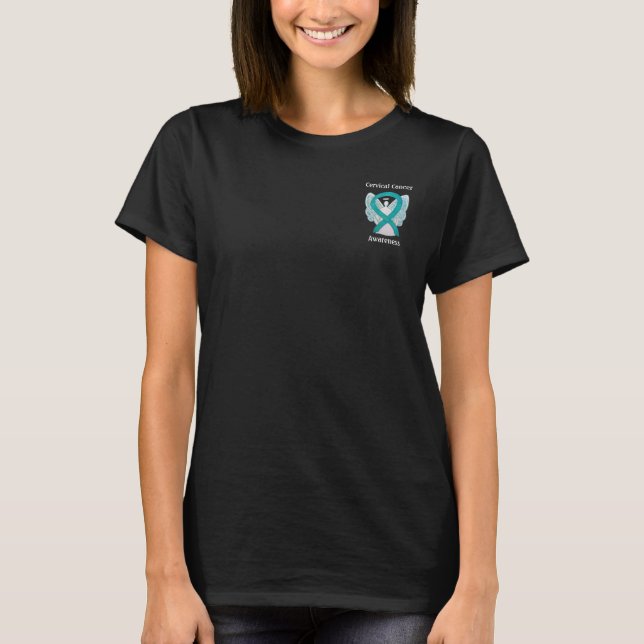 Cervical Cancer Awareness Ribbon Angel Shirt (Front)