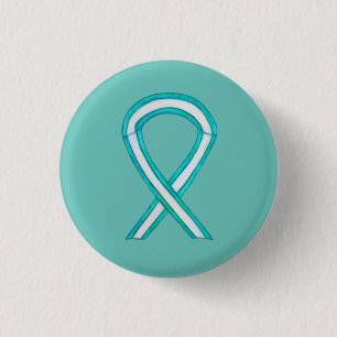 Cervical Cancer Awareness Ribbon Custom Button Pin