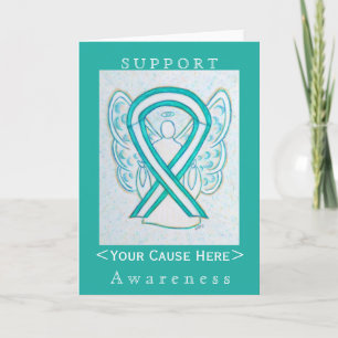 Cervical Cancer Awareness Ribbon Customised Card