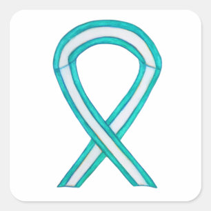 Cervical Cancer Awareness Ribbon Sticker Decals