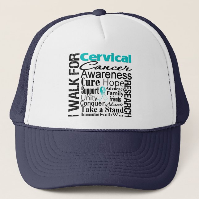 Cervical Cancer Awareness Walk Trucker Hat (Front)