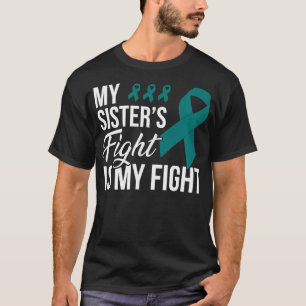 Cervical Cancer Fight Cancer Ribbon 2  T-Shirt