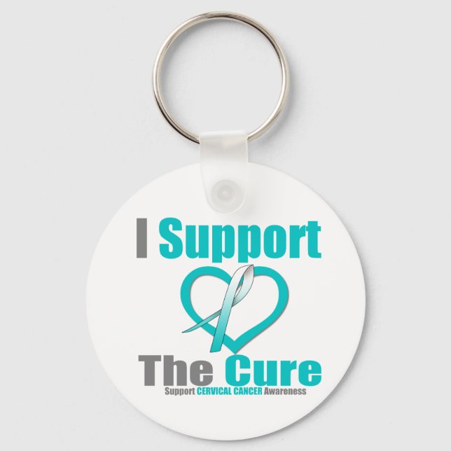 Cervical Cancer I Support The Cure Key Ring (Front)