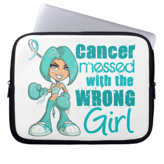Cervical Cancer Messed With Wrong Girl Laptop Sleeve