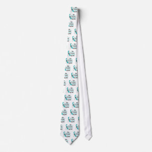 Cervical Cancer Ribbon My Hero My Wife Tie