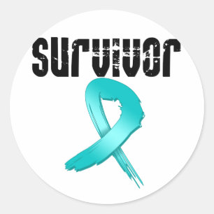 Cervical Cancer SURVIVOR Classic Round Sticker