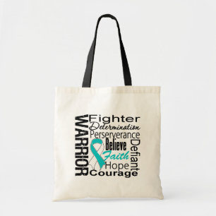 Cervical Cancer Warrior Collage Tote Bag