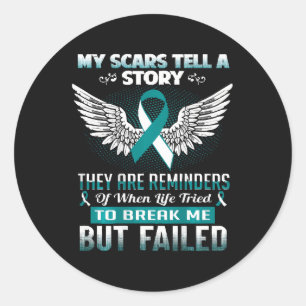 Cervical Cancer Women Classic Round Sticker