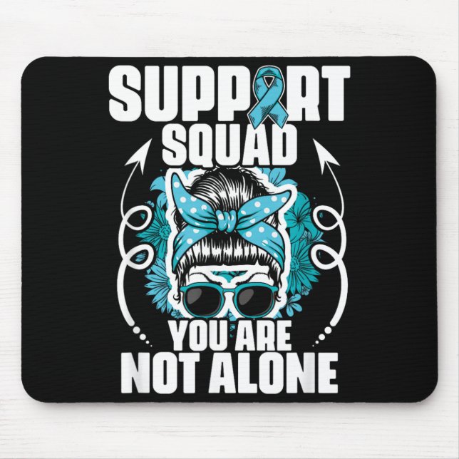 Cervical Suprt Squad - Ovarian Cancer Teal Mouse Pad (Front)
