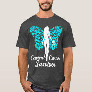 Cervical Survivor Awareness Teal Ribbon T-Shirt