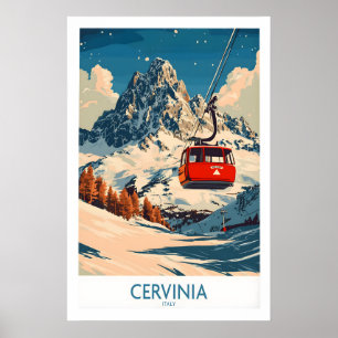 Cervinia Ski Poster 1