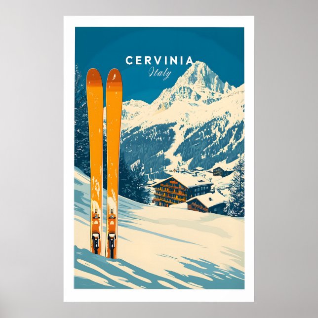 Cervinia Ski Wall Art Print 1 (Front)
