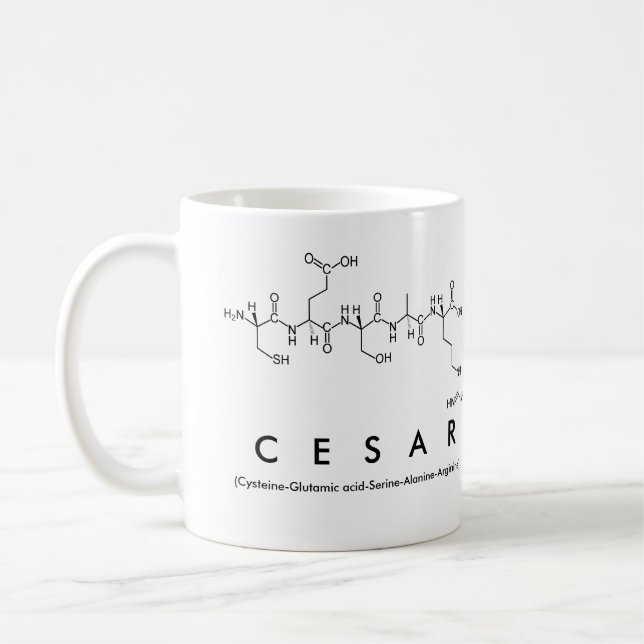 Cesar peptide name mug (Left)