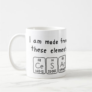 Cesar periodic table name mug