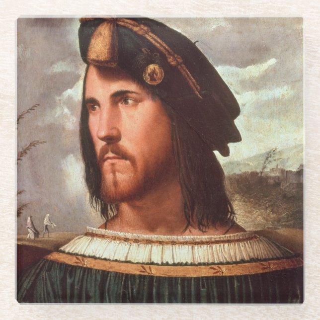 Cesare Borgia  Duke of Valencia Glass Coaster (Front)