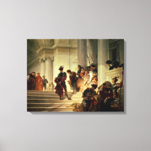 Cesare Borgia leaving the Vatican Canvas Print