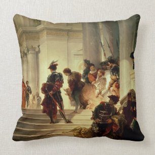 Cesare Borgia leaving the Vatican Cushion
