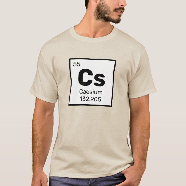 Cesium / Periodic Table - Cs Element T-Shirt (Front)