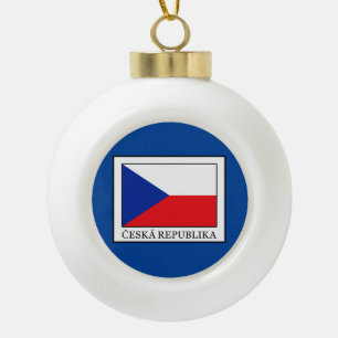 Ceska Republika Ceramic Ball Christmas Ornament