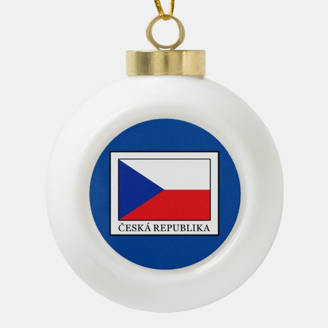 Ceska Republika Ceramic Ball Christmas Ornament (Front)