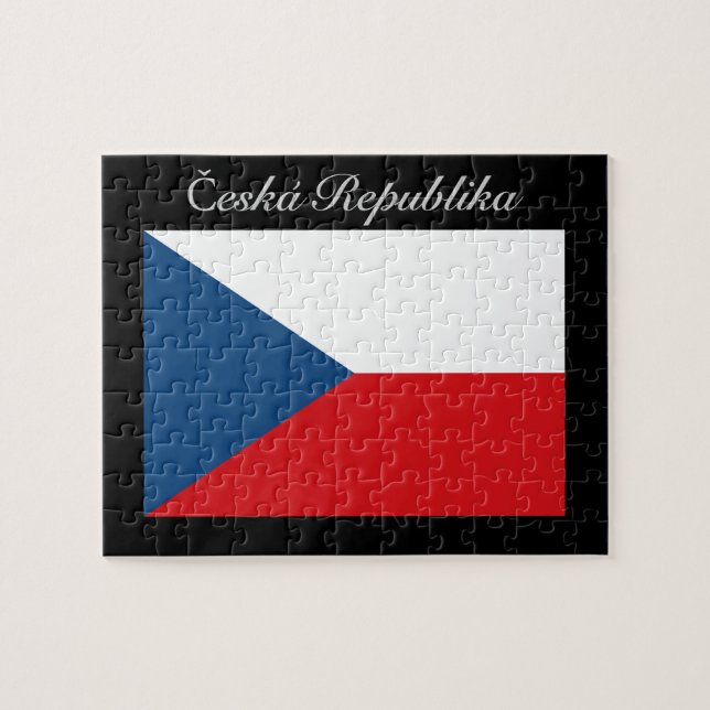 Česká republika vlajka jigsaw puzzle (Horizontal)