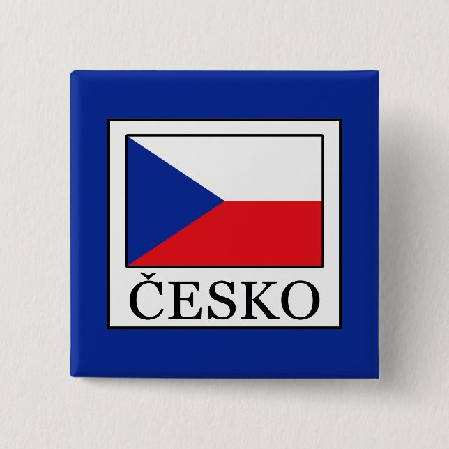 Česko 15 Cm Square Badge (Front)