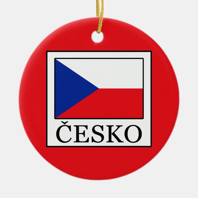 Česko Ceramic Tree Decoration (Front)