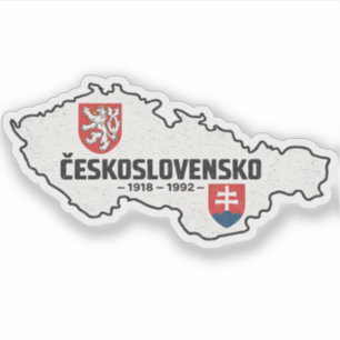 Československo 1918-1992 Vintage Map Retro