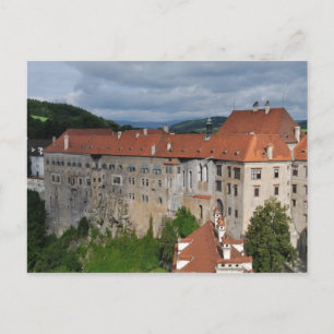 Cesky Krumlov castle postcard
