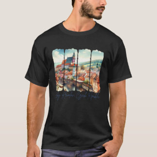 Cesky Krumlov Czech Republic Travelling Brushstrok T-Shirt