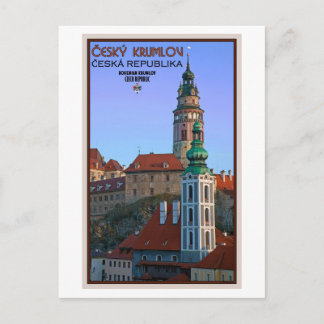 Cesky Krumlov - Two Towers Postcard