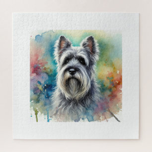 Cesky Terrier 290824AREF146 - Watercolor Jigsaw Puzzle