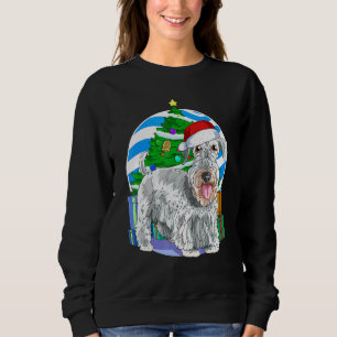 Cesky Terrier Cute Dog Santa Christmas Tree Decor Sweatshirt