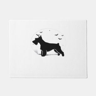 Cesky Terrier Dog – Halloween Moon Silhouette Clas Doormat