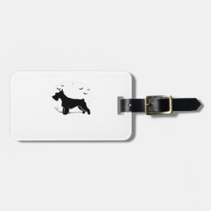 Cesky Terrier Dog � Halloween Moon Silhouette Clas Luggage Tag