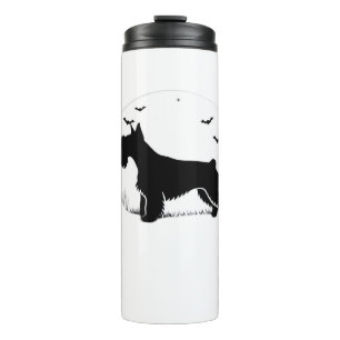 Cesky Terrier Dog – Halloween Moon Silhouette Clas Thermal Tumbler