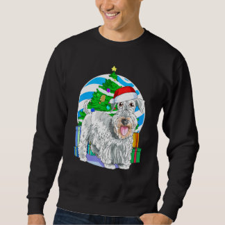 Cesky Terrier Dog Santa Christmas Tree Decor Sweatshirt