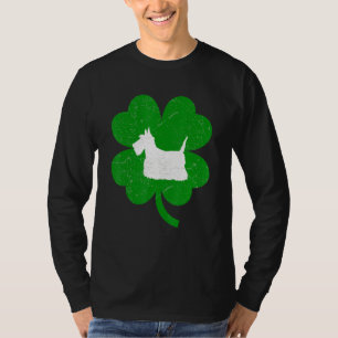 Cesky Terrier Dog Shamrock St  Patrick S Day T-Shirt
