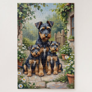 Cesky Terrier Herb Garden Art Jigsaw Puzzle